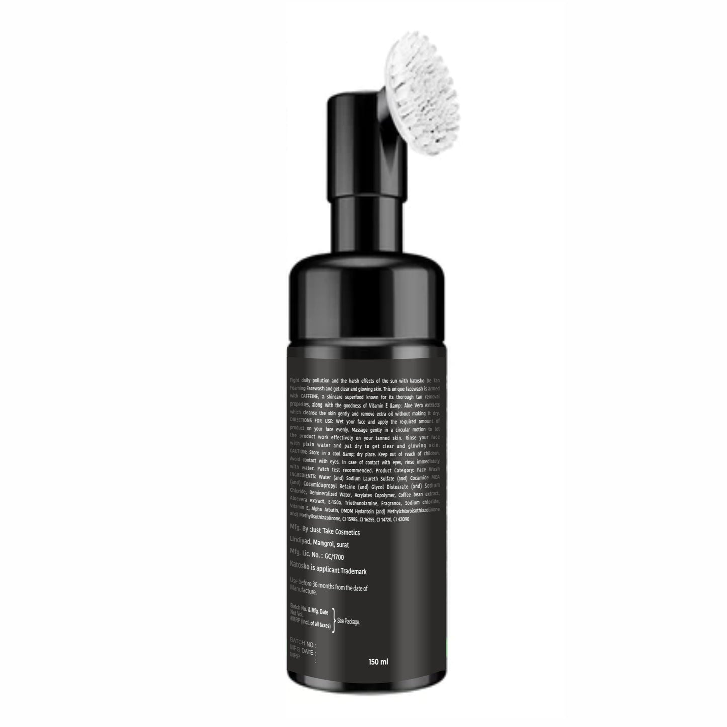 De-Tan Foaming For Deep Cleansing, Infused With Natural Actives and Coffee Beans Powder, Removes Excess Oil, Face Wash