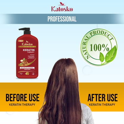 Keratin Therapy Shampoo Enriched with Biotin, Vitamin, EArgan, Macadamia Oil