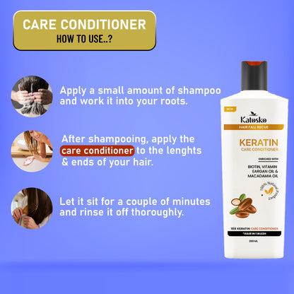 Care Conditioner Enriched with Biotin, Vitamin, EArgan, Macadamia Oil